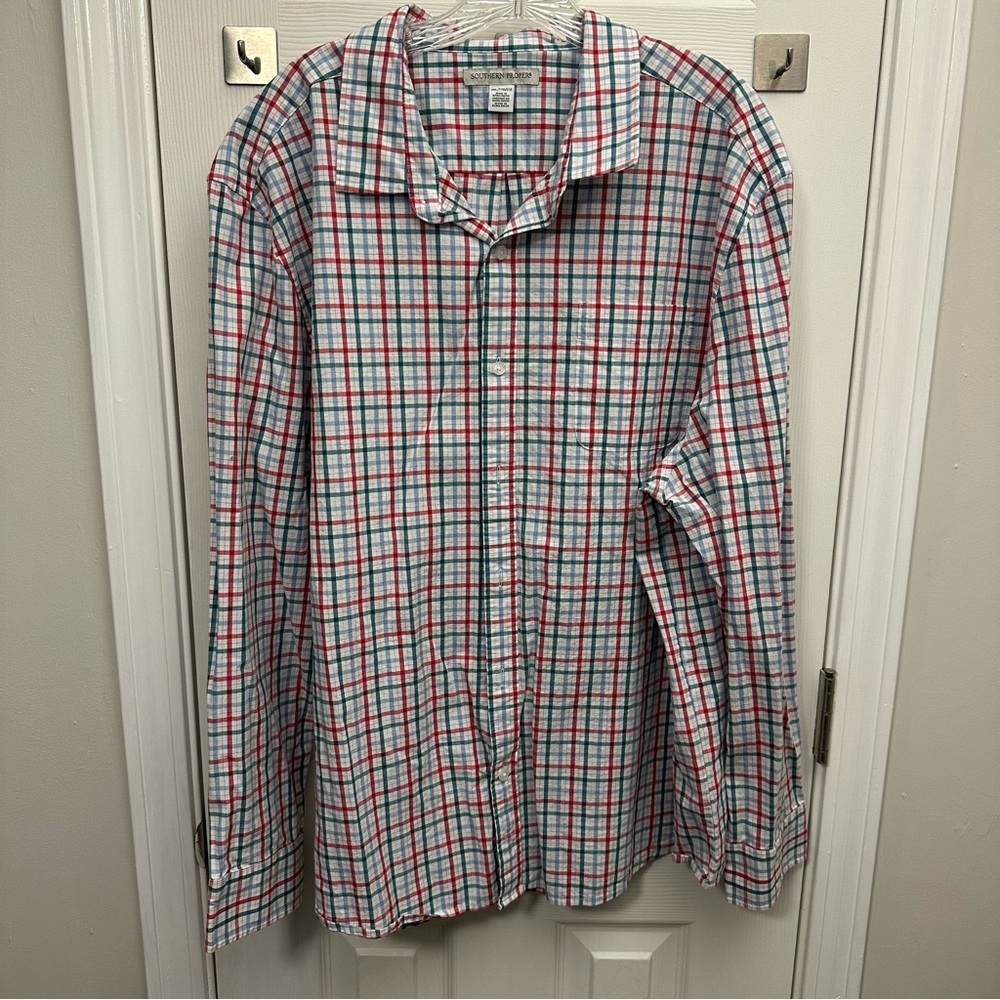 Southern Proper Plaid Button Down Shirt XXL